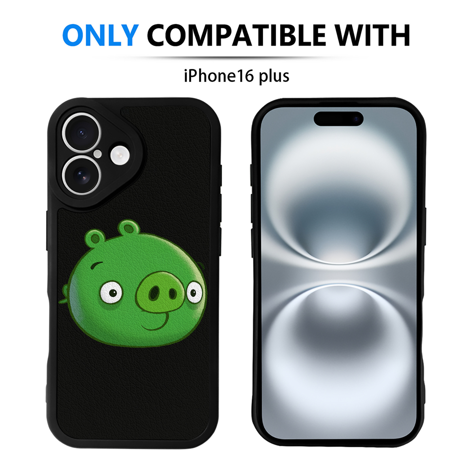 （画像用） Angry Birds アングリーバード 【iPhone 16シリーズ対応】シリコンスマホケース（レザー調） 材質：シリコン